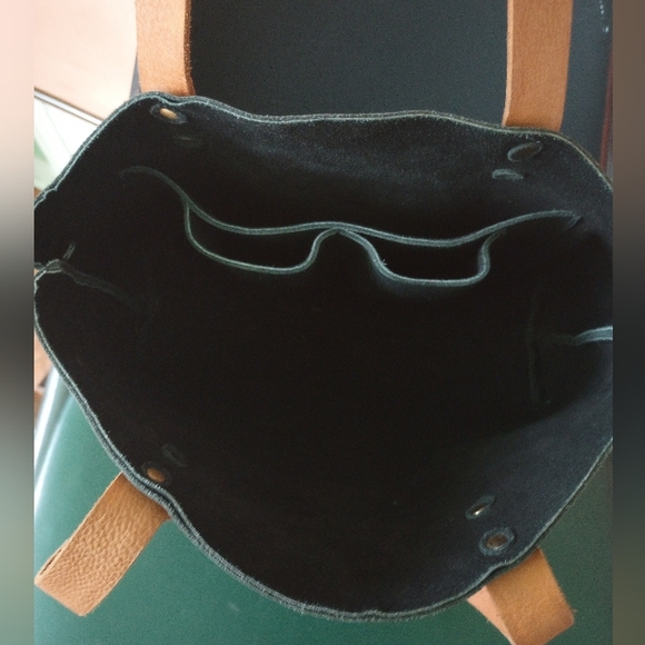 Carbon2Cobalt Market Tote Leather EXCELLENT CONDITION Carbon 2 Cobalt Boho - Picture 5 of 5